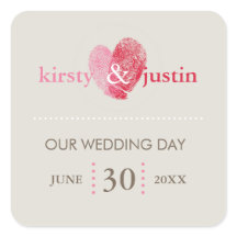 CUSTOM STICKER SIEGEL niedliches Herz für Hochzeit