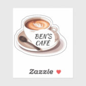 Custom Stickers Coffee Cup and Boans Logo Aufkleber (Blatt)