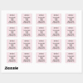 Custom Stickers - Retro Save the Date! Rosa Streif (Blatt)