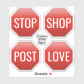 Custom STOP Sign Stickers Aufkleber (Blatt)