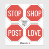 Custom STOP Sign Stickers Aufkleber (Blatt)