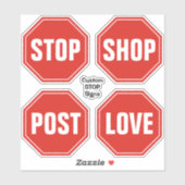 Custom STOP Sign Stickers Aufkleber (Blatt)
