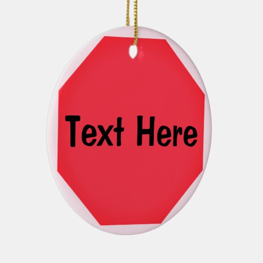 Custom Stopp Sign Emoji Keramik Ornament (Rechts)