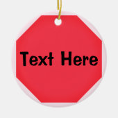 Custom Stopp Sign Emoji Keramik Ornament (Vorne)