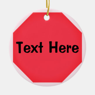 Custom Stopp Sign Emoji Keramik Ornament