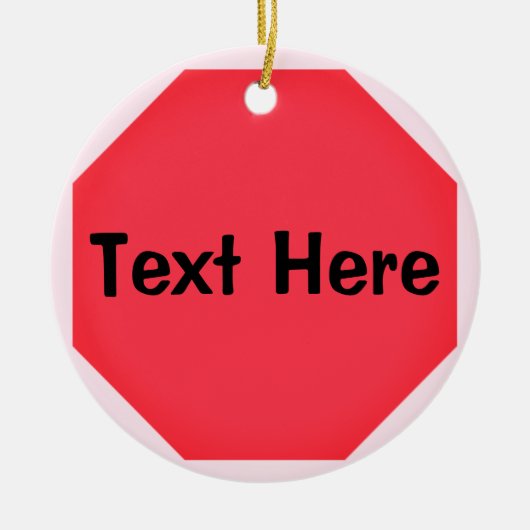 Custom Stopp Sign Emoji Keramik Ornament (Vorne)