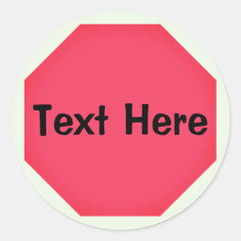 Custom Stopp Sign Emoji Runder Aufkleber