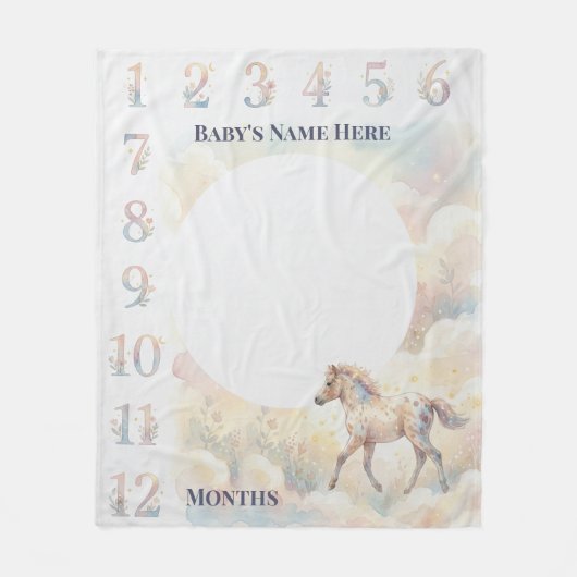 Custom Storybook Magic Enchanted Forest Milestone  Fleecedecke (Vorderseite)