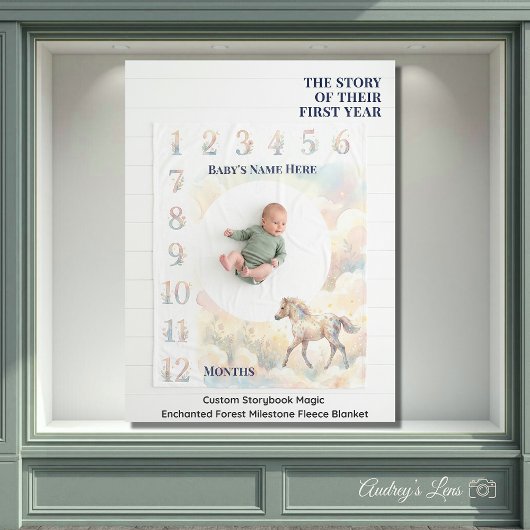 Custom Storybook Magic Enchanted Forest Milestone  Fleecedecke