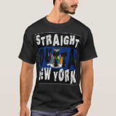CUSTOM Straight Outight New York Meme T-Shirt (Vorderseite)