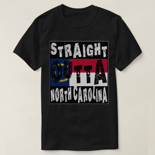 CUSTOM Straight Outight North Carolina Meme T-Shir T-Shirt (Design vorne)
