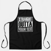 Custom STRAIGHT OUTTA schwarz-weiß Schürze (Vorderseite)