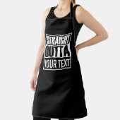 Custom STRAIGHT OUTTA schwarz-weiß Schürze (InSitu)