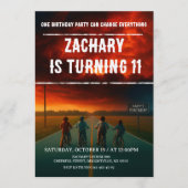 Custom Stranger Birthday Party Invite Funny Kids Einladung (Vorderseite)