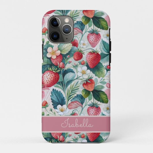 Custom Strawberries Wild Vibrant Case-Mate iPhone Hülle (Rückseite)