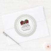 Custom Strawberry Apple Classic Round Sticker (Umschlag)