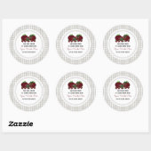 Custom Strawberry Apple Classic Round Sticker (Blatt)