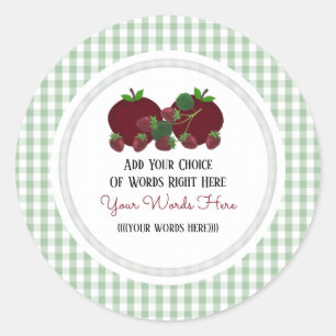 Custom Strawberry Apple Classic Round Sticker