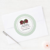 Custom Strawberry Apple Classic Round Sticker (Umschlag)