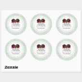 Custom Strawberry Apple Classic Round Sticker (Blatt)