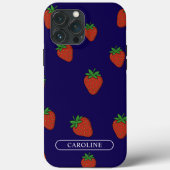 Custom Strawberry Blue Case-Mate iPhone Hülle (Rückseite)