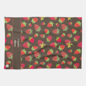 Custom Strawberry Chocolate Colored Kitchen Handtü Geschirrtuch (Horizontal)