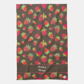 Custom Strawberry Chocolate Colored Kitchen Handtü Geschirrtuch (Vertikal)