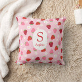 Custom Strawberry & Daisy Baby Pillow Kissen (Decke)