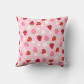 Custom Strawberry & Daisy Baby Pillow Kissen (Rückseite)