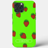 Custom Strawberry Green Case-Mate iPhone Hülle (Rückseite)