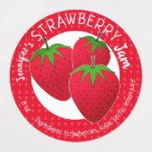 Custom Strawberry Jam Jar Etiketten (Design 2)