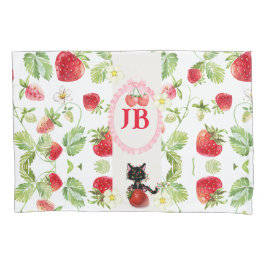 Custom Strawberry Mit Monogramm Baby Kissenbezug