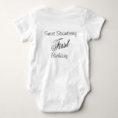 Custom Strawberry pud Baby Bodysuit Baby Strampler (Rückseite)