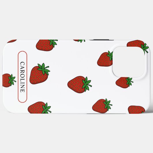 Custom Strawberry White Case-Mate iPhone Hülle (Rückseite (Horizontal))