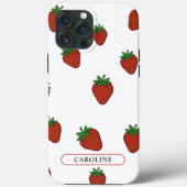Custom Strawberry White Case-Mate iPhone Hülle (Rückseite)