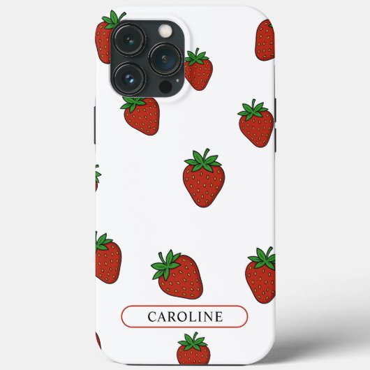 Custom Strawberry White Case-Mate iPhone Hülle (Rückseite)
