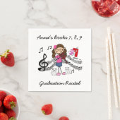 Custom Strichmännchen Violin Player Paper Napkins Serviette (Beispiel)