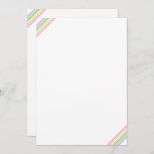 Custom Stripe Rainbow Colors Elegante Moderne Leer Mitteilungskarte (Vorne/Hinten)