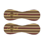 CUSTOM STRIPED MONOGRAM PATTERN BROWN GOLD RED BASEBALL (Paneele)