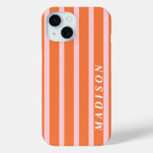 Custom Stripes Orange Pink Case-Mate iPhone Hülle (Rückseite)