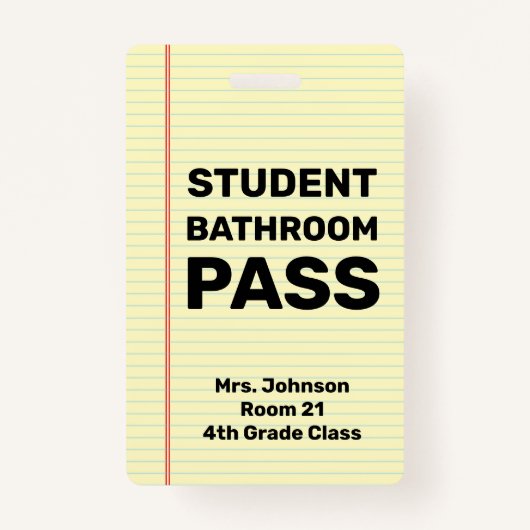 Custom Student Bad Pass Ausweis (Vorderseite)