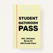 Custom Student Bad Pass Ausweis (Rückseite)