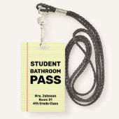 Custom Student Bad Pass Ausweis (Rückseite mit Schlüsselband)