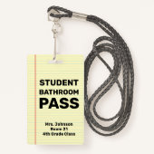 Custom Student Bad Pass Ausweis (Vorderseite mit Schlüsselband)