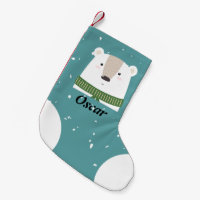 Custom Stylischer, moderner Polar Bär in Schneebla