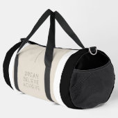 Custom Stylish Black Beige Traum glauben erreichen Duffle Bag (Rechte Ecke)