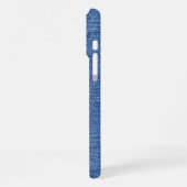 Custom Stylish Blue Jeans Denim Name On iPhone Hülle (Linke Seite)