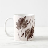 Custom Stylish Brown Watercolor Floral Mit Monogra Kaffeetasse (Links)