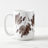 Custom Stylish Brown Watercolor Floral Mit Monogra Kaffeetasse (Links)