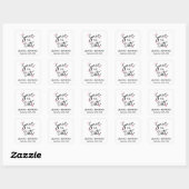 Custom Stylish Calligraphy Wedding Save the Date Quadratischer Aufkleber (Blatt)